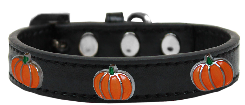 Pumpkin Widget Dog Collar Black Size 14